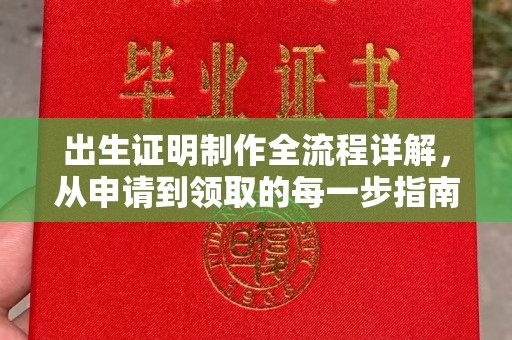 巧家出生证明制作全流程详解，从申请到领取的每一步指南