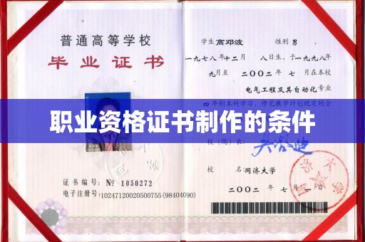 吴忠职业资格证书制作的条件